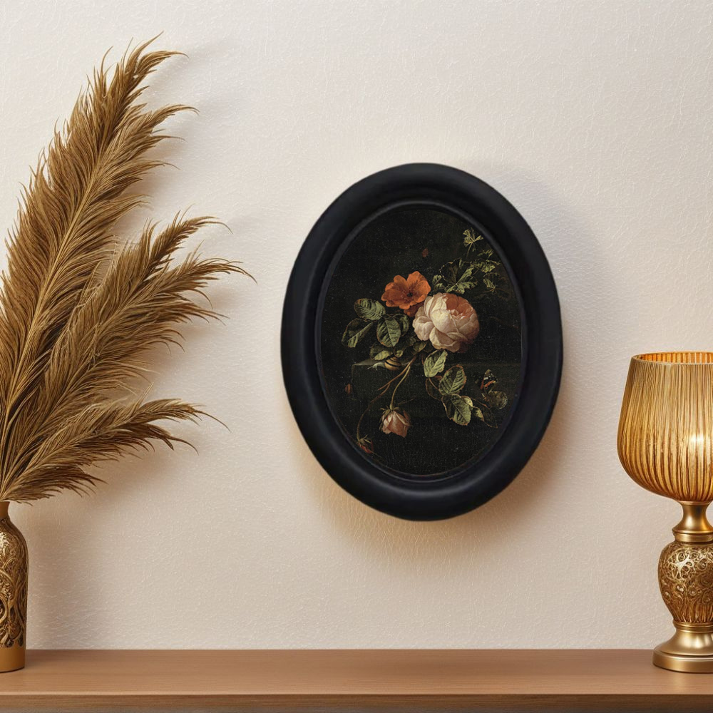 Victory Home Decor - 1 Stück Vintage Halloween-Pfingstrosen-Blumen-Wanddekoration - Handgefertigte