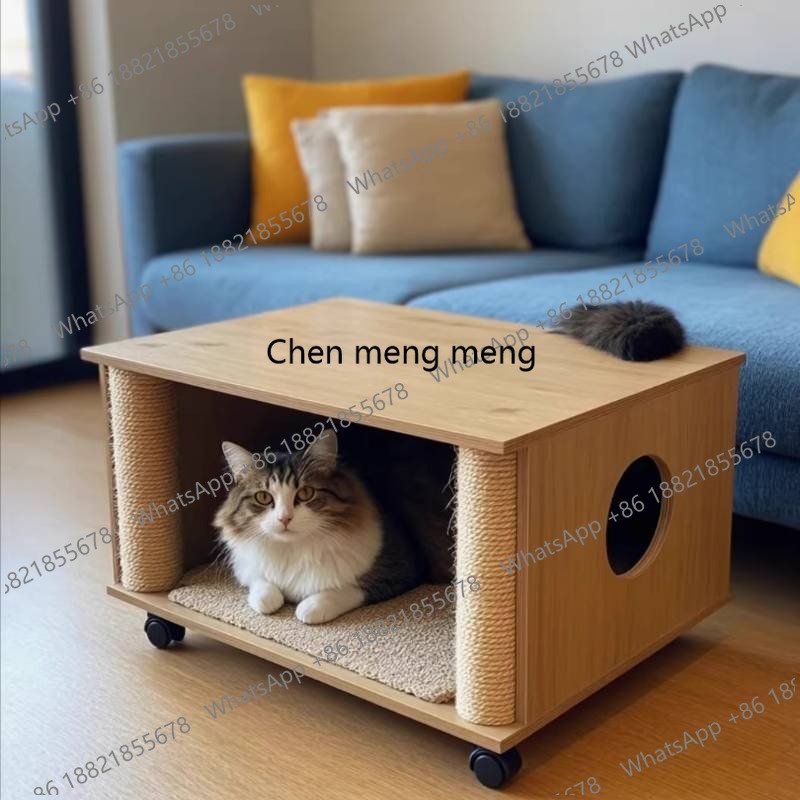 Home Decor On Wheels - Japanischer Beistelltisch auf Rädern mit arabischer