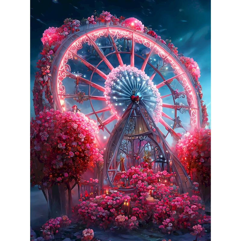 Home Decor On Wheels - SDOYUNO Acrylfarbe nach Zahlen, rosa Rose,