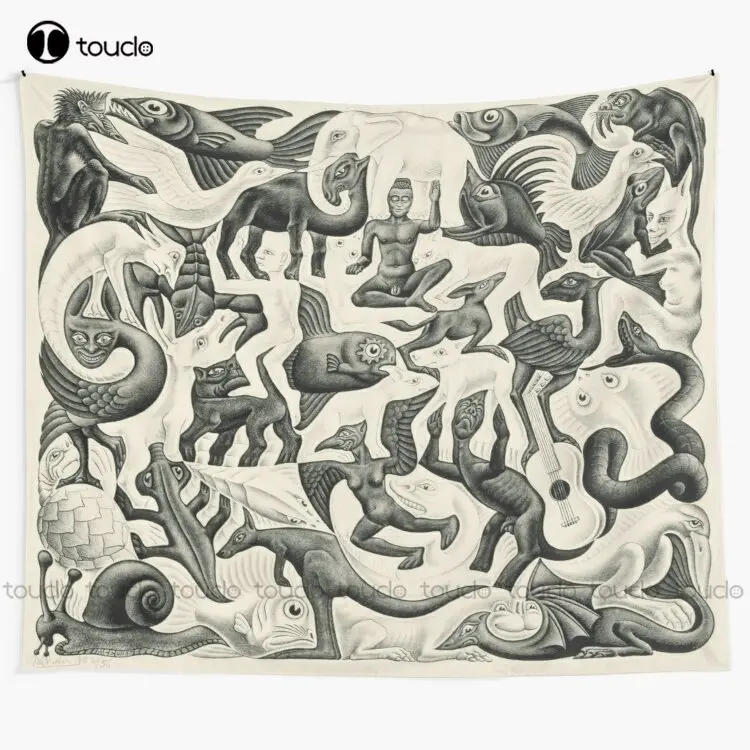 Home Decor Website - Escher – Plane Filling Ii Wandteppich,