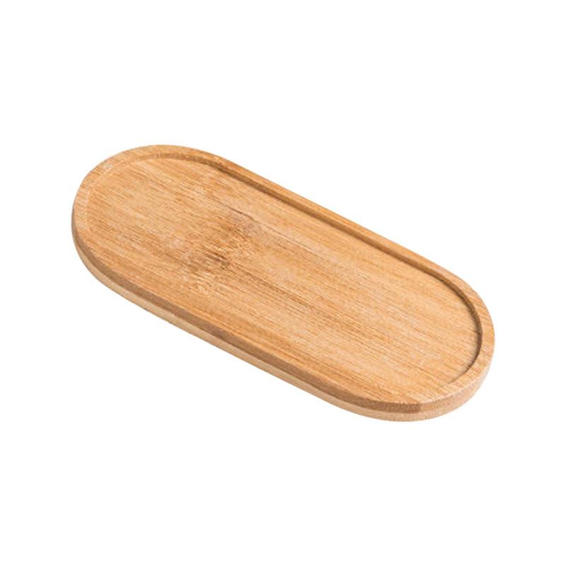 Vanity Home Decor - Holz-Waschtischtablett aus Bambus, Badezimmer-Theke, Parfüm-Seifentablett, natürlicher