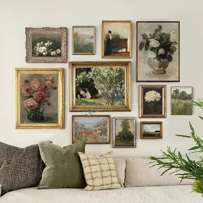 Victory Home Decor - Ländliche Natur-Landschaft Wandkunst Viktorianische Frau beim