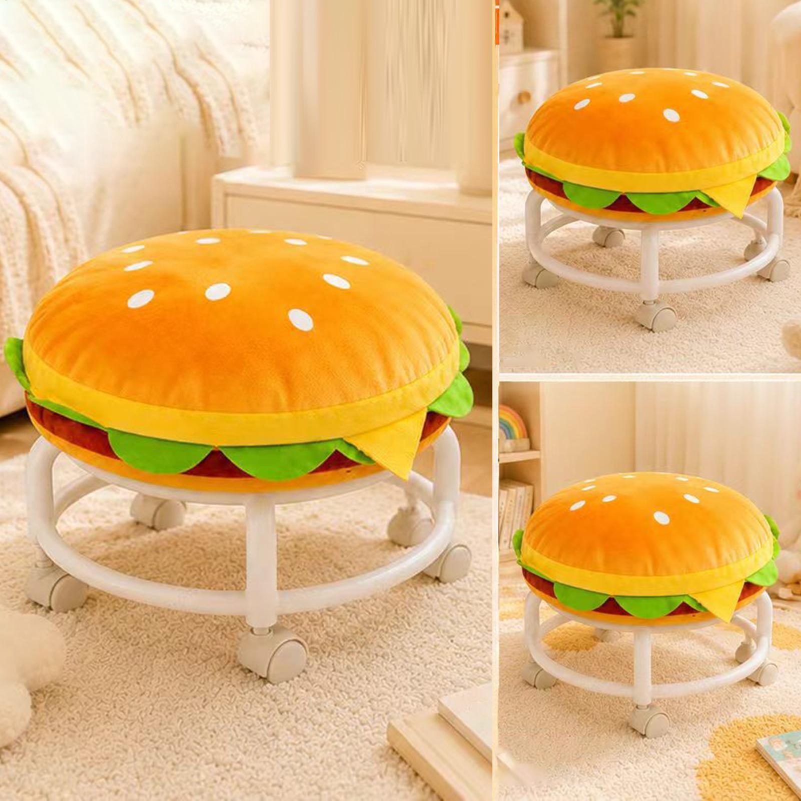 Home Decor On Wheels - Hocker mit Rollen Hamburger Komfortabler Dekorativer