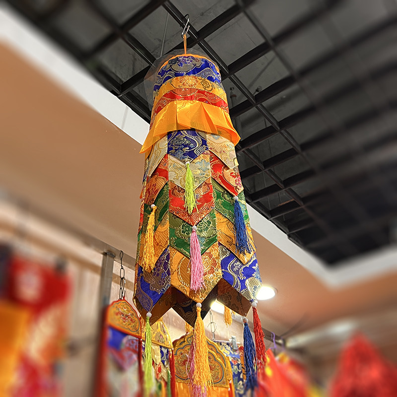 Victory Home Decor - 65*15cm Handgefertigter Anhänger Tibetische Tantra Buddhistische