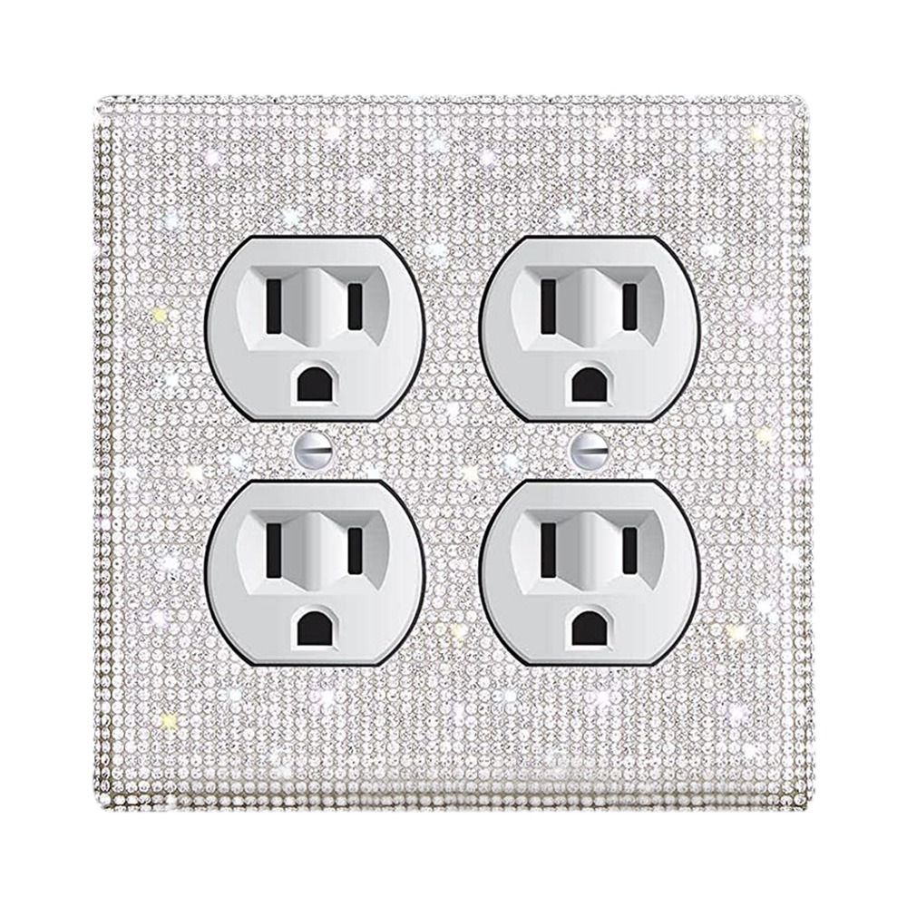 Home Decor Outlet - US-Standard Kreativer Glitzer-Strass-Wandplatten-Aufkleber für Steckdosen und