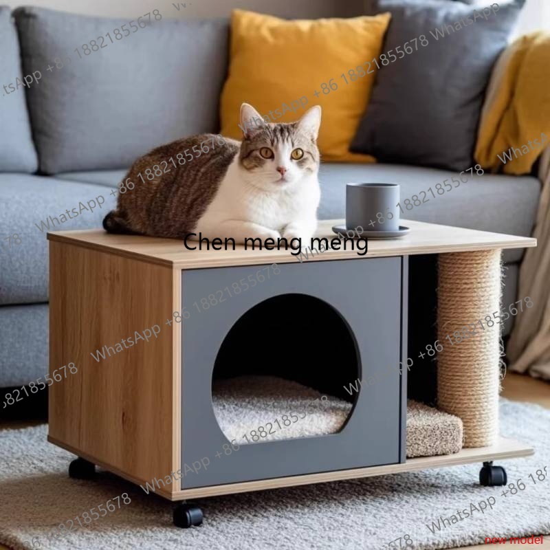 Home Decor On Wheels - Japanischer Beistelltisch auf Rädern mit arabischer