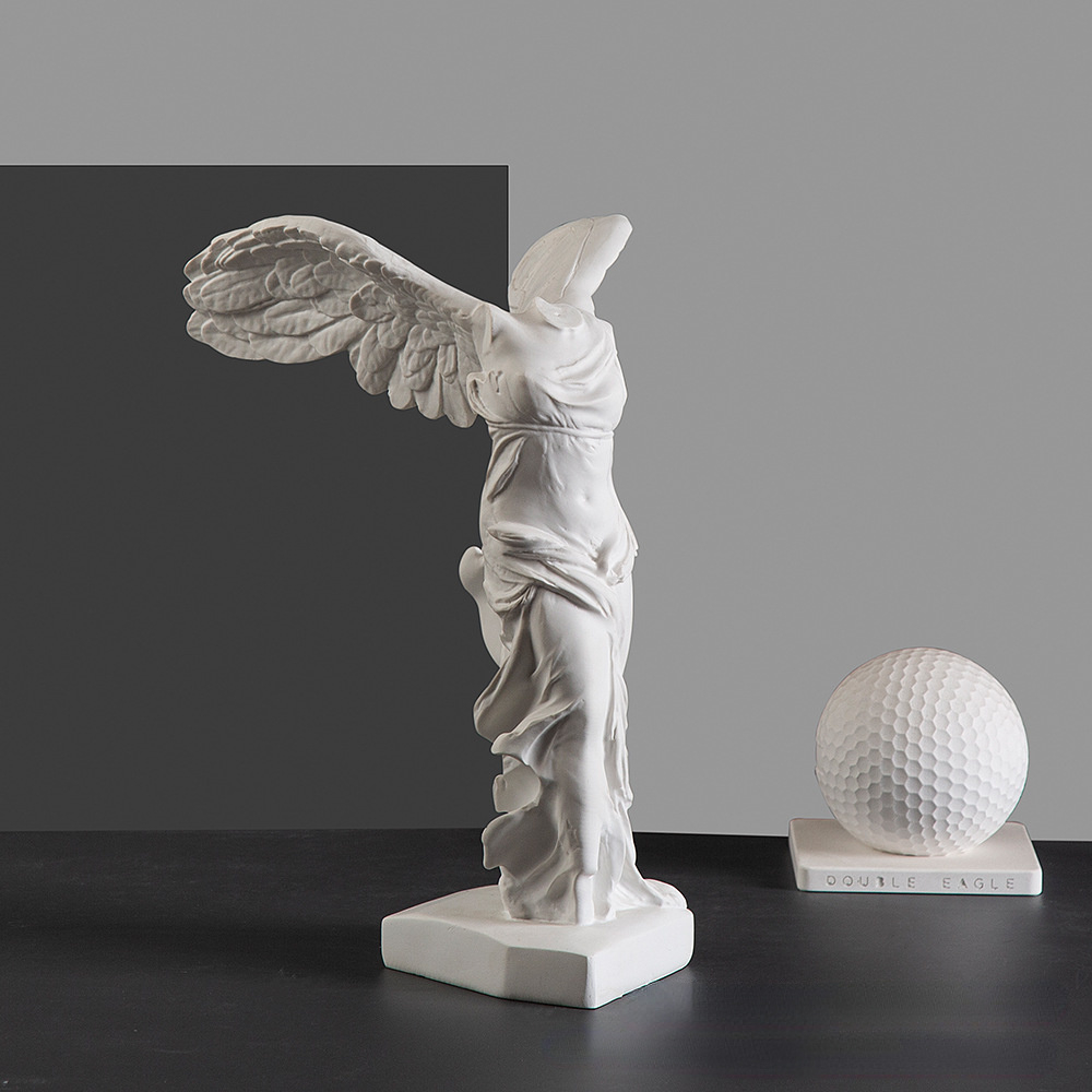 Victory Home Decor - Griechische Siegesgöttin-Statue mit Engelsflügeln, Kunstharz-Skulptur für
