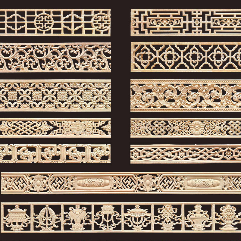 Home Decor Wall Molding - Dekoratives Holzformteil aus Holz, geschnitzte Ecke,