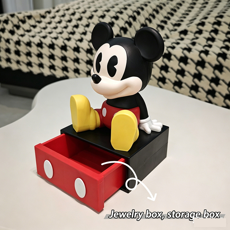Vanity Home Decor - Niedliche Maus-Schubladen-Aufbewahrungsbox, Desktop-Organizer, Dekoration für TV-Ständer,