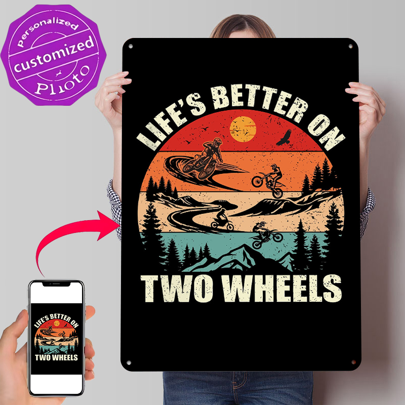 Home Decor On Wheels - Life's Better on Two Wheels Blechschild,