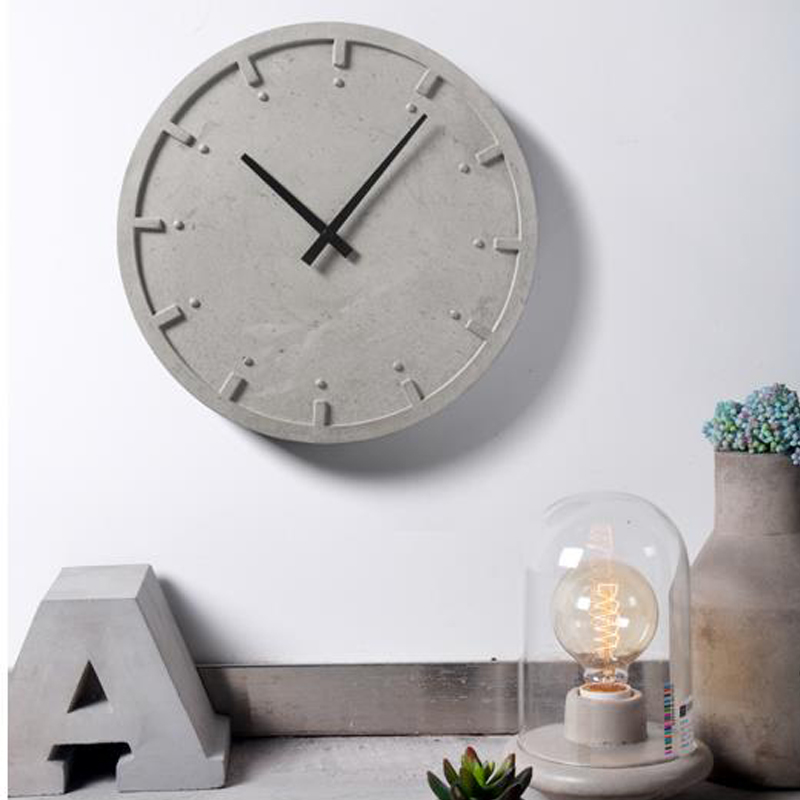 Home Decor Wall Molding - Rund beton wanduhr silikon form wohnzimmer