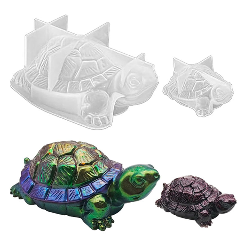 Home Decor Etsy - 3D-Schildkröten-Harzformen, dicke Silikon-Bastelformen für Gartenkerzen/Harzkunst, DIY-Heimdekoration,