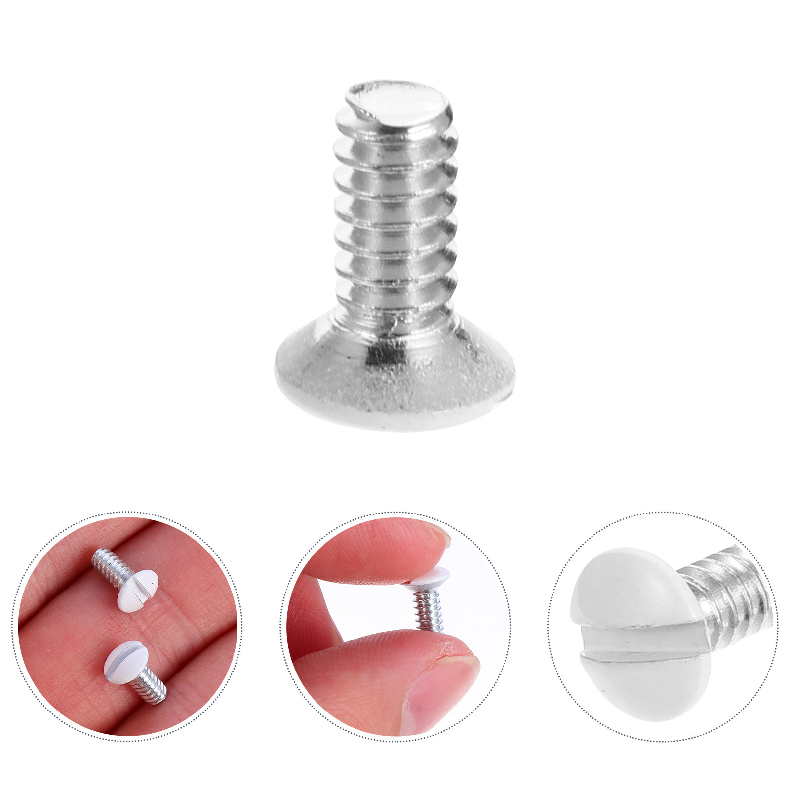 Home Decor Outlet - 200 Stück weiß lackierte Wandplattenschrauben für