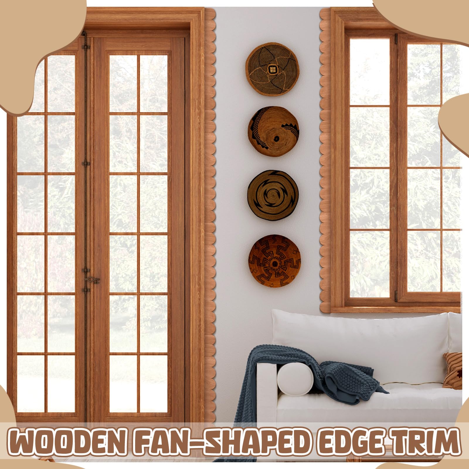 12 Stück gewellte Holzleisten  – Home Decor Wall Molding Bewertung und Preis