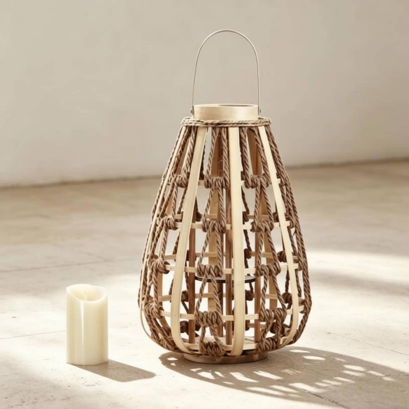 Natürliche Holzseil-Laterne, K – Home Decor Handmade Bewertung und Preis