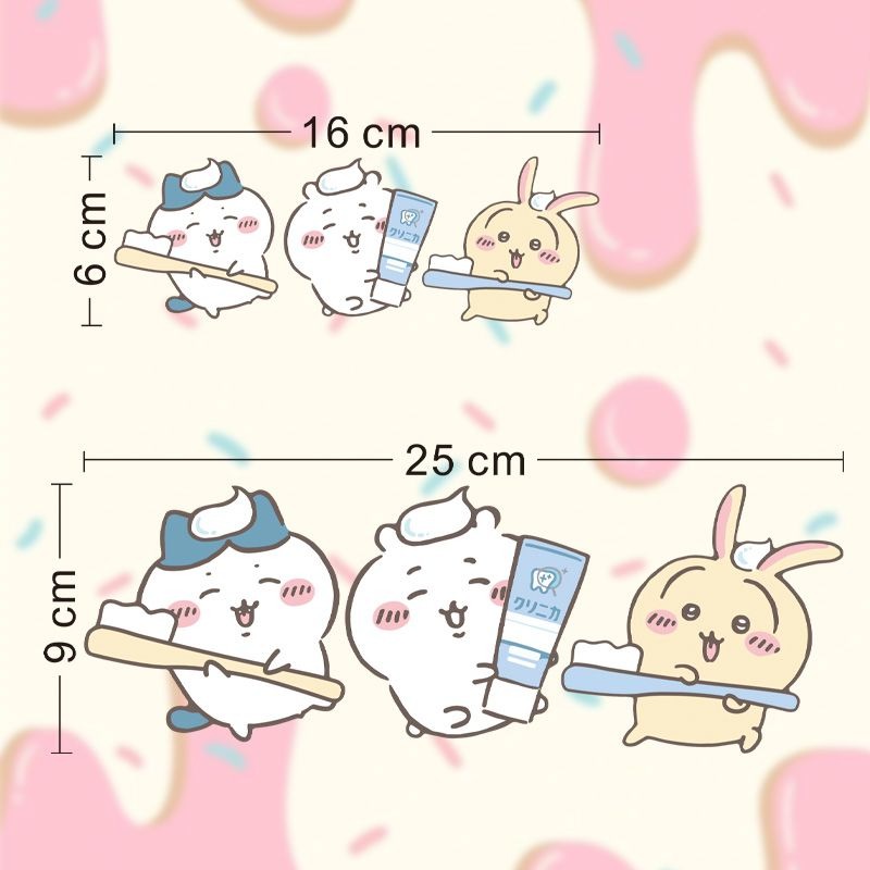 Heiße Chiikawa Spiegelaufklebe – Vanity Home Decor Bewertung und Preis
