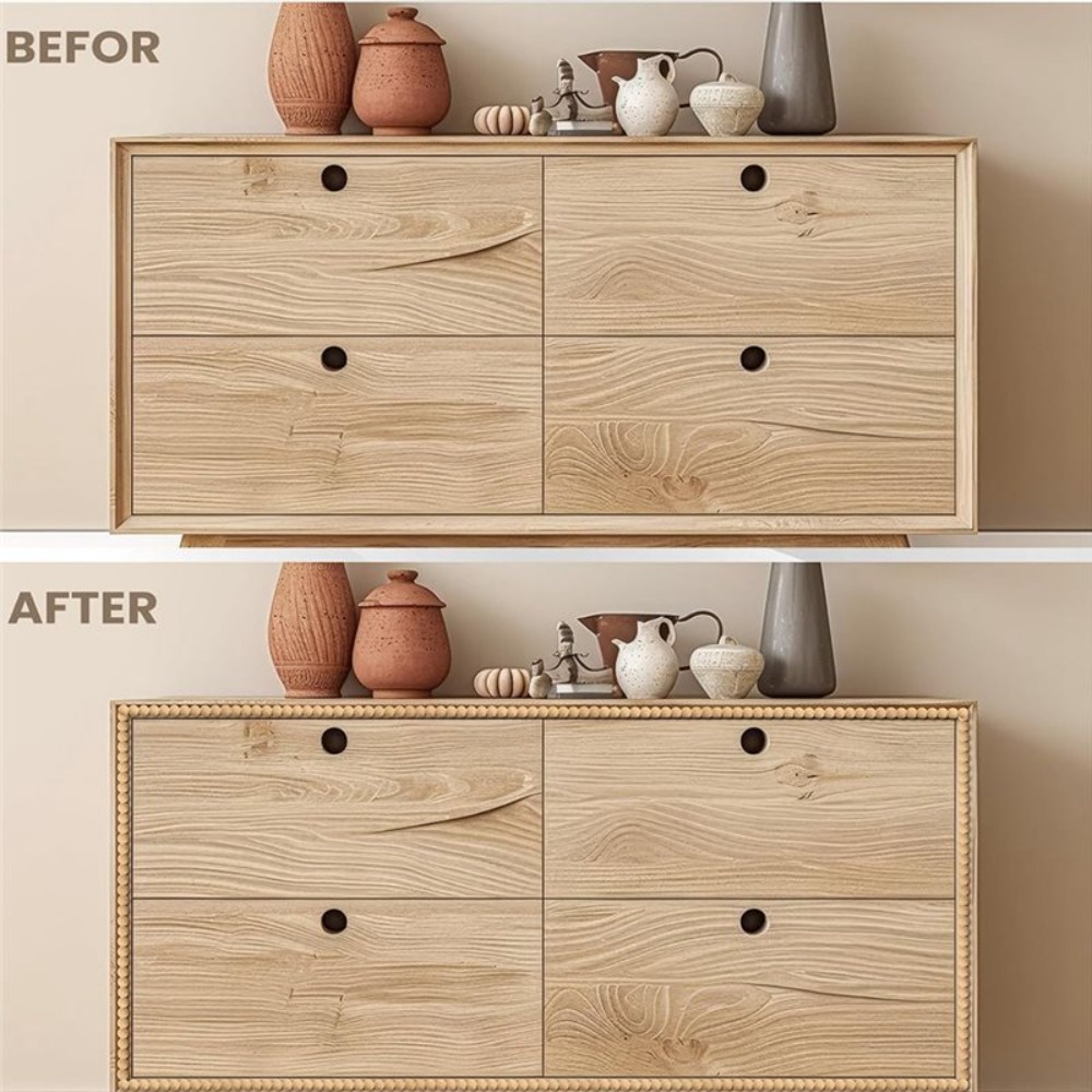3m Holzfarbene Perlenleiste, S – Home Decor Wall Molding Bewertung und Preis