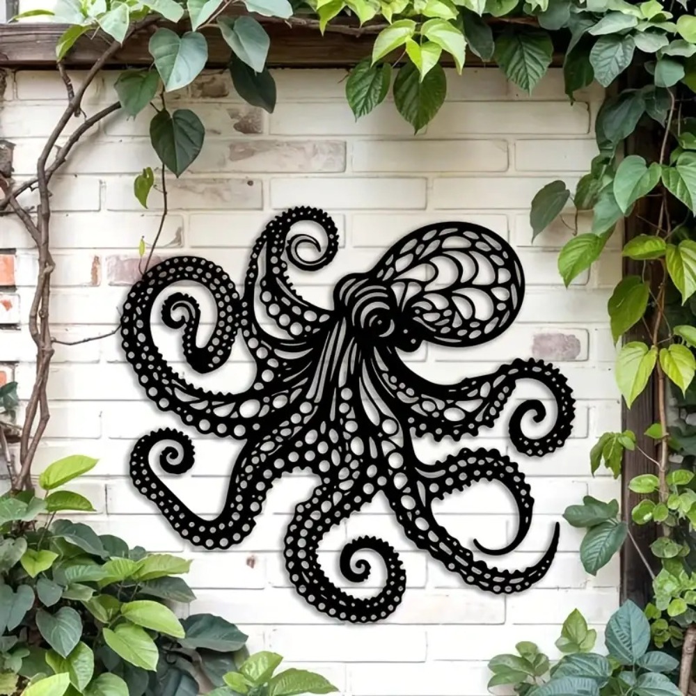 Große Metall-Oktopus-Wandskulp – Victory Home Decor Bewertung und Preis