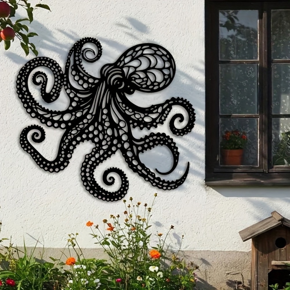 Große Metall-Oktopus-Wandskulp – Victory Home Decor Bewertung und Preis