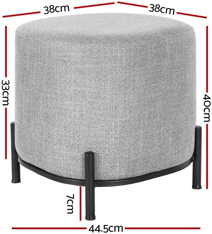 **/Ottomane, runder Fußhocker, – Vanity Home Decor Bewertung und Preis