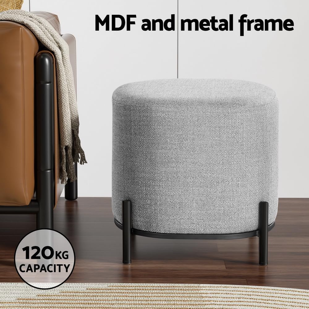 **/Ottomane, runder Fußhocker, – Vanity Home Decor Bewertung und Preis