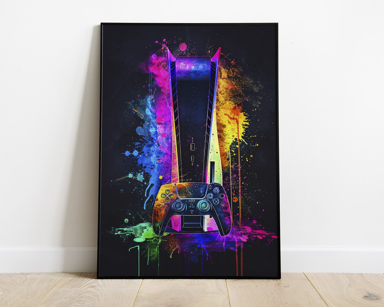 Aquarell Neon Videospiel-Poste – Home Decor Xbox Games Bewertung und Preis