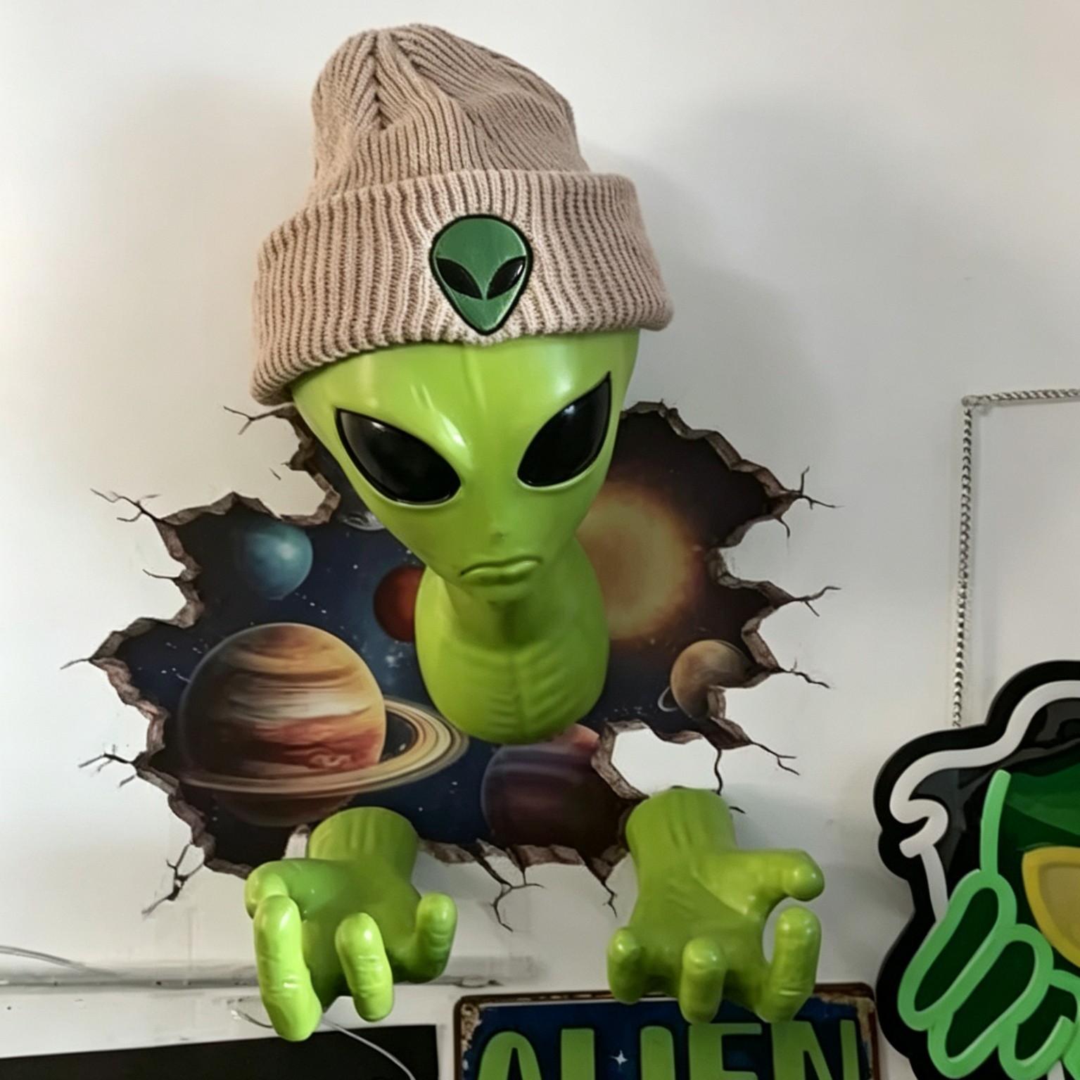 1 grüner Alien-Anhänger, 3D-Al – Home Decor Etsy Bewertung und Preis