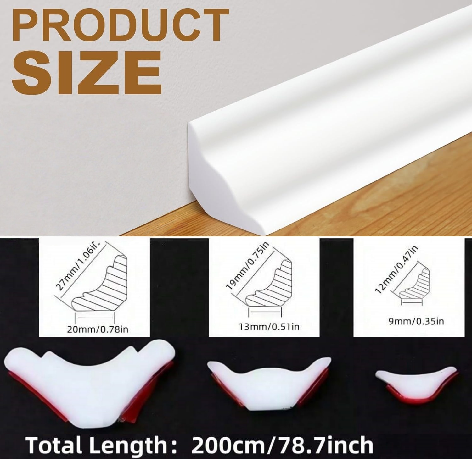 1 Stück Selbstklebende TPE-Mat – Home Decor Wall Molding Bewertung und Preis