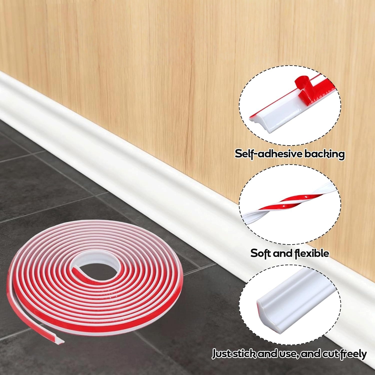1 Stück Selbstklebende TPE-Mat – Home Decor Wall Molding Bewertung und Preis
