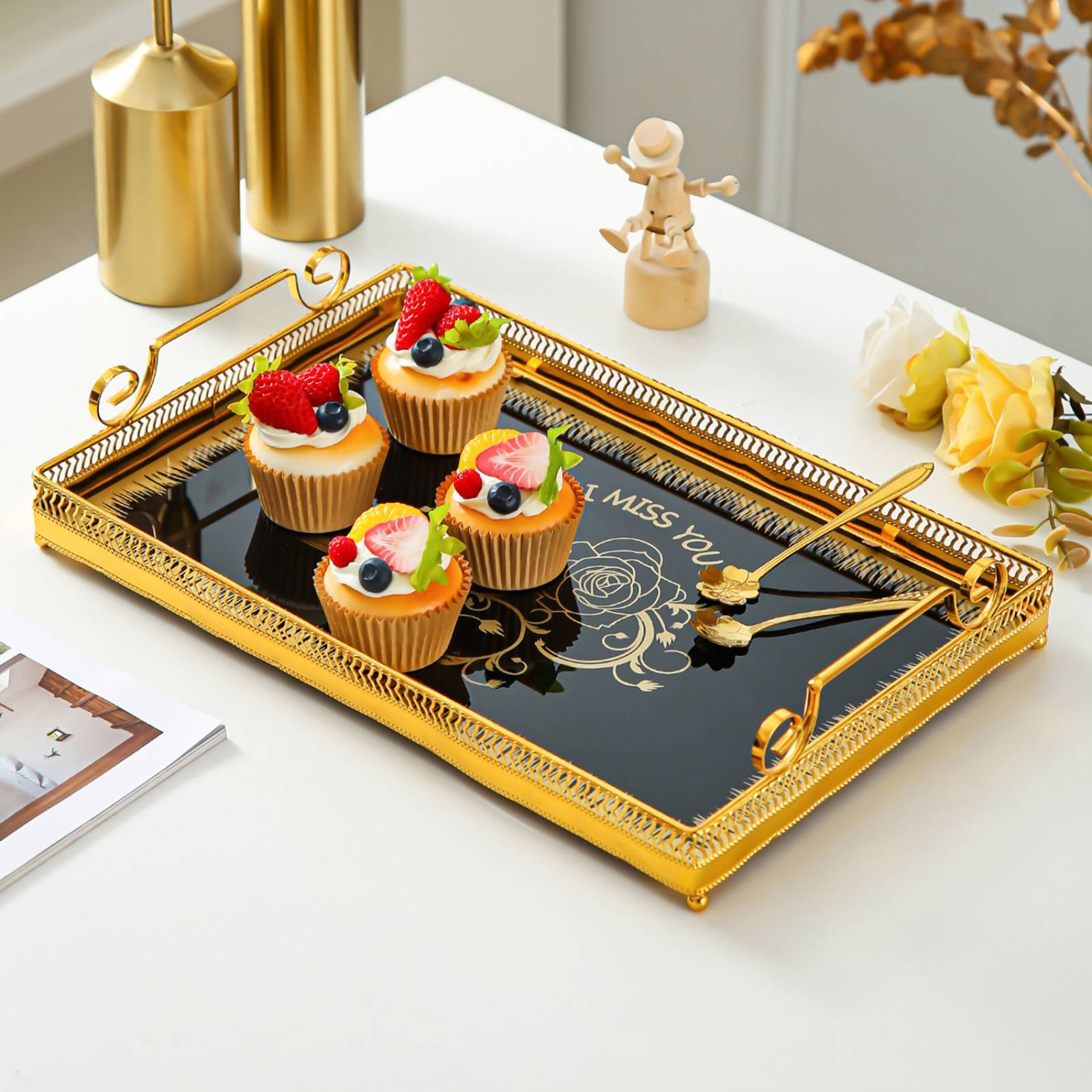 Dekoratives Spiegeltablett im  – Vanity Home Decor Bewertung und Preis