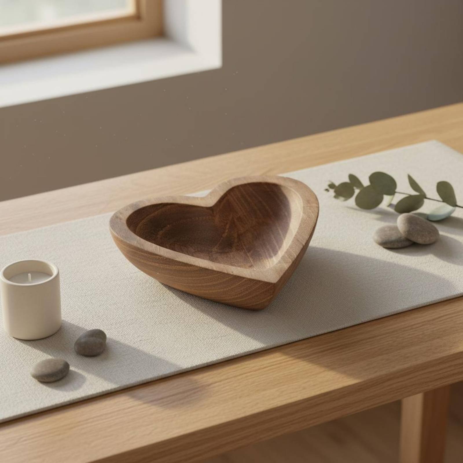 Herzförmige Holzschale Handgef – Home Decor Handmade Bewertung und Preis