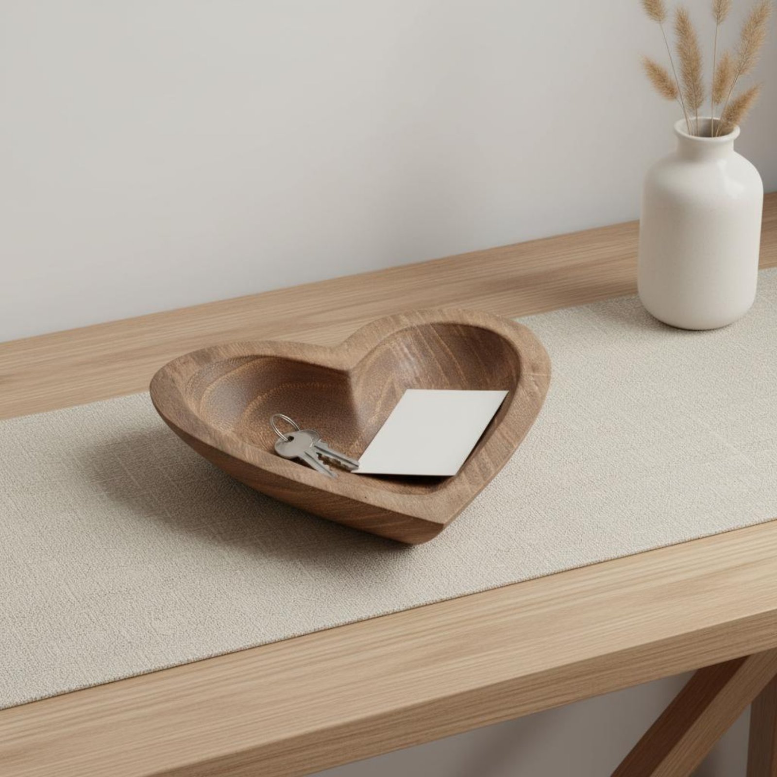 Herzförmige Holzschale Handgef – Home Decor Handmade Bewertung und Preis